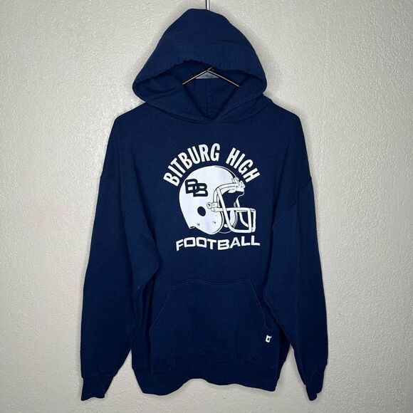 VTG 90’s Russel Athletic Navy Hoody Size XL - Picture 2 of 5